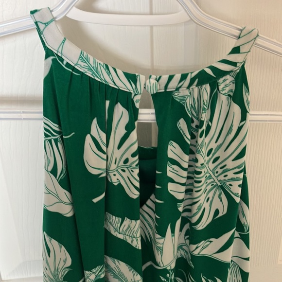 Tahari green and white print dress - Picture 4 of 6